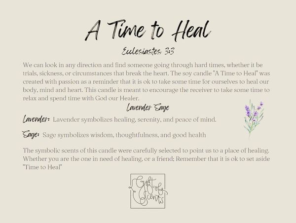 "Time To Heal" Soy candle