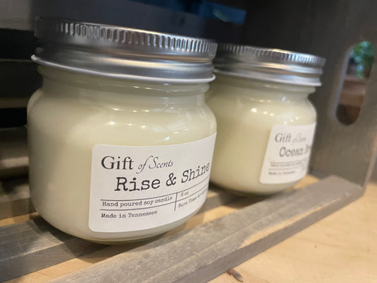 8oz Glass Jar Soy Candle