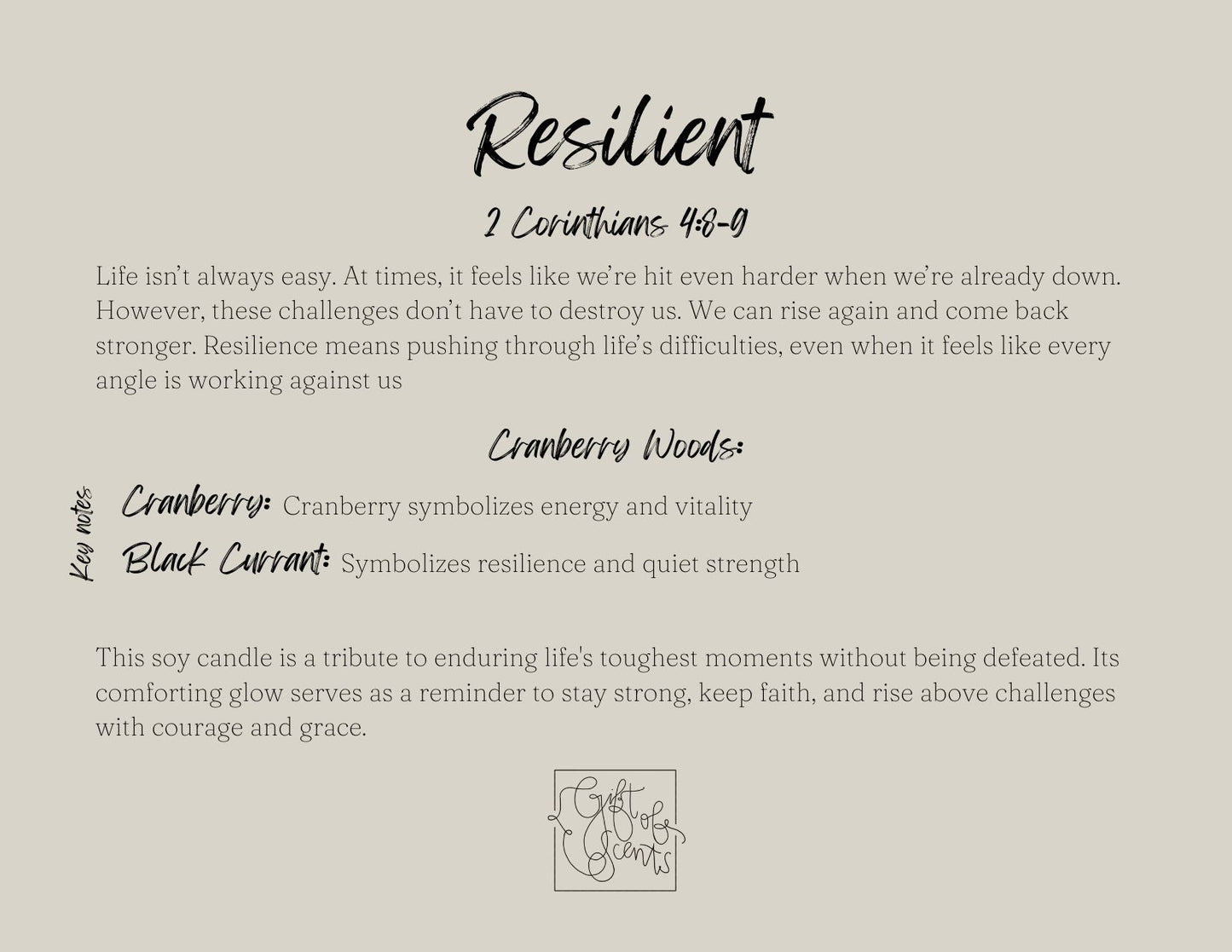 "Resilient" Soy Candle