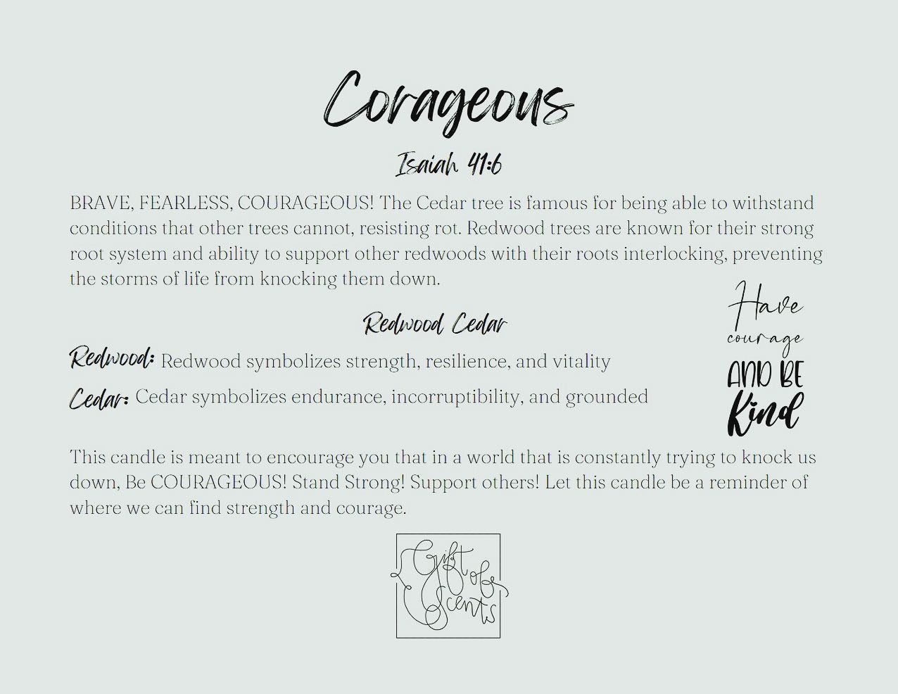 "Courageous" Soy Candle